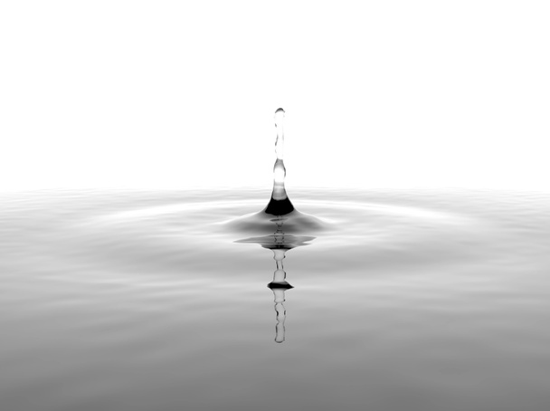 Goccia d'acqua su sfondo bianco - Foto, immagini