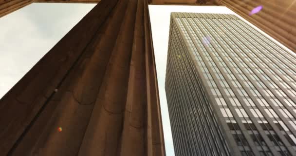 Firemní finanční budovy ve městě - Záběry, video