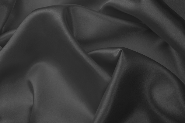 Black silk fabric - Φωτογραφία, εικόνα