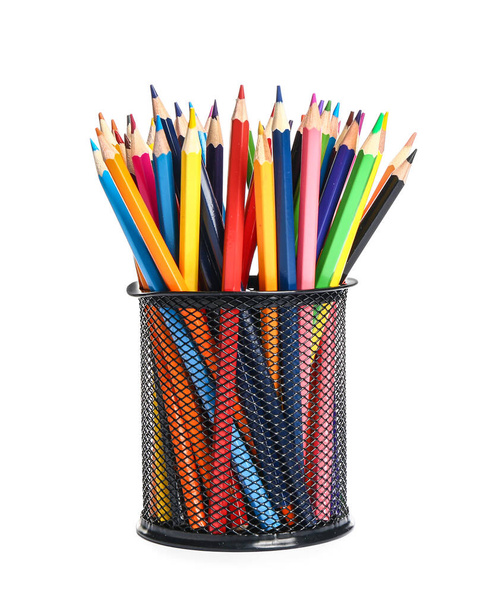 Σύνολο πολύχρωμων μολυβιών σε λευκό φόντο - Φωτογραφία, εικόνα