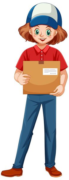 Delivery man wearing uniform illustration - Vector, Image