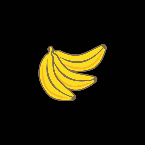 Banán gyümölcs logó design vektor sablon - Vektor, kép