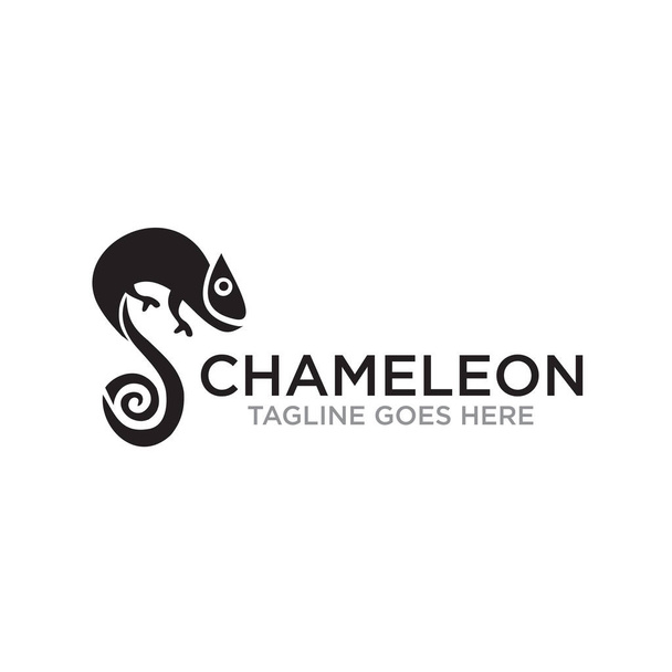 Πρότυπο φορέα σχεδιασμού λογότυπου ζώων Chameleon - Διάνυσμα, εικόνα