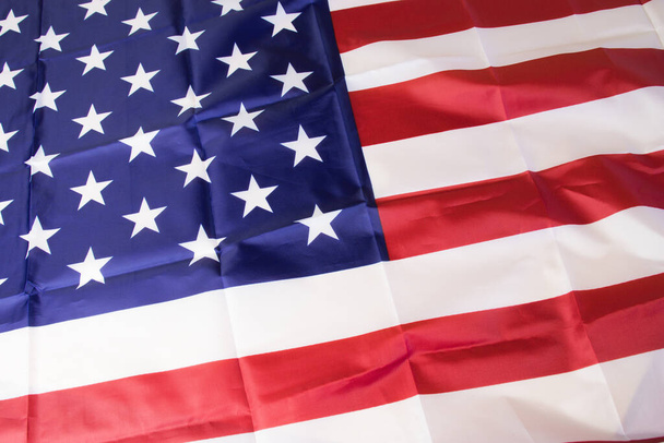 Amerika Spojené státy americké národní vlajka s světlem. - Fotografie, Obrázek