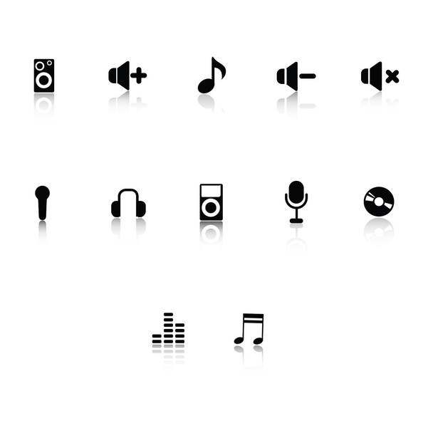 Music icons - Wektor, obraz
