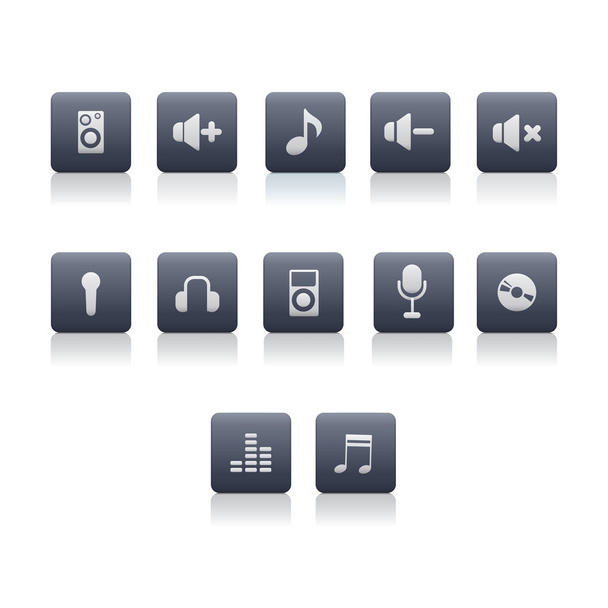 Music icons - Вектор,изображение