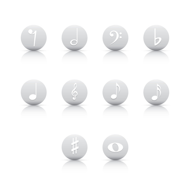 Music icons - Vektor, kép