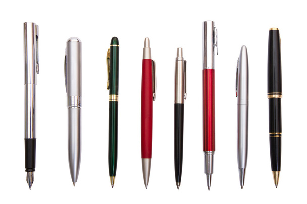 oito canetas diferentes
 - Foto, Imagem