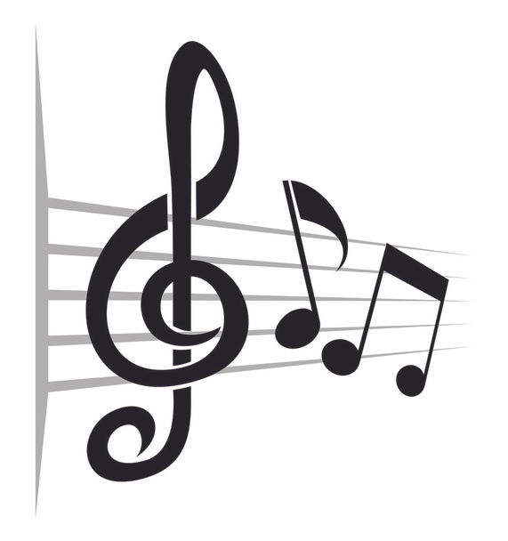 musical background from notes - Vector, Imagen