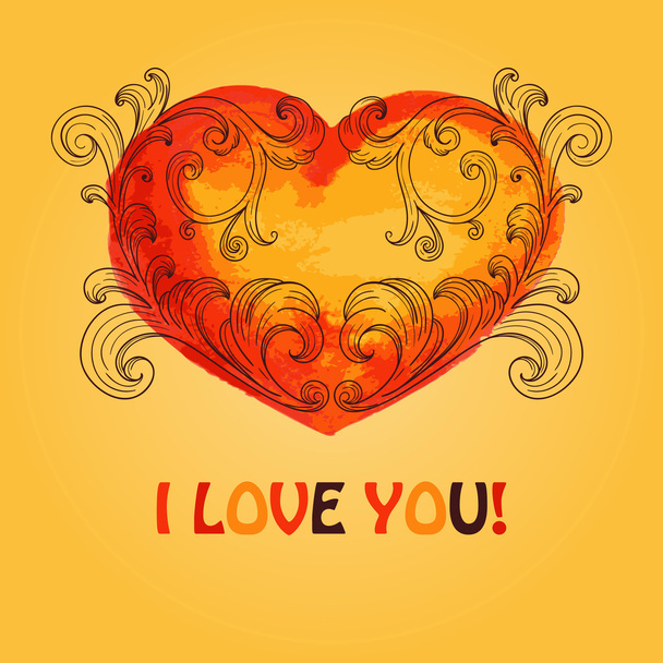 Vector Valentine's Greeting Card - Vector, Image