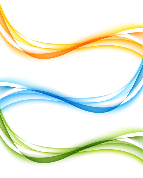 Set of wavy banners - Vector, Image