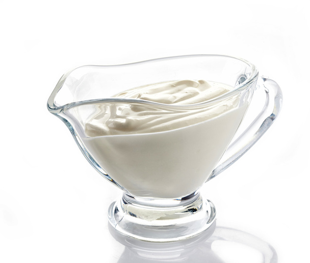 bowl of sour cream - Φωτογραφία, εικόνα