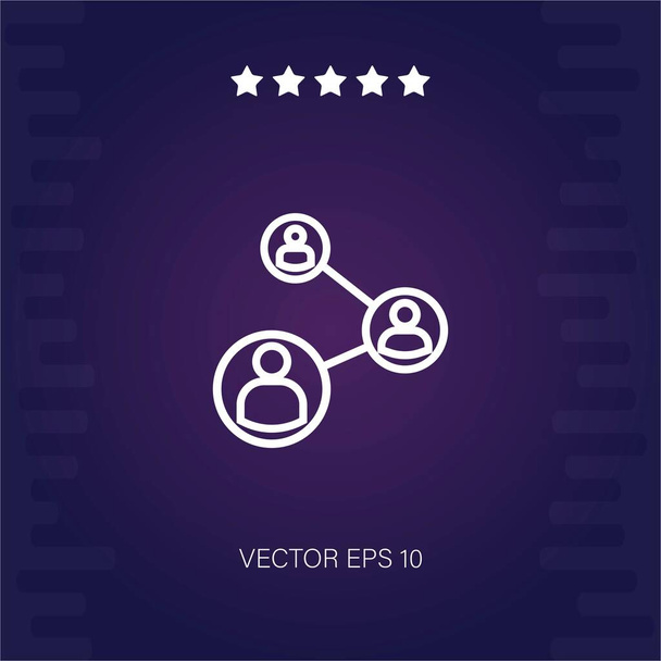verbinding vector pictogram moderne illustratie - Vector, afbeelding