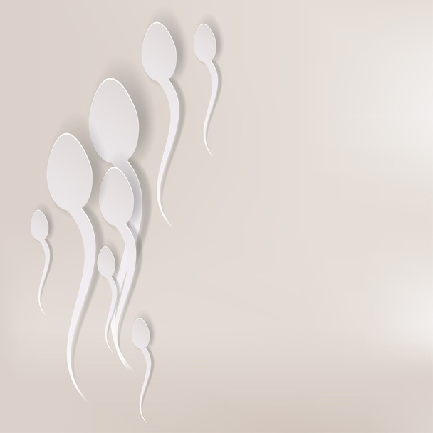 Spermatozoïde flottant vers l'ovule
 - Vecteur, image