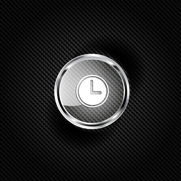 Reloj icono web botón
 - Vector, Imagen