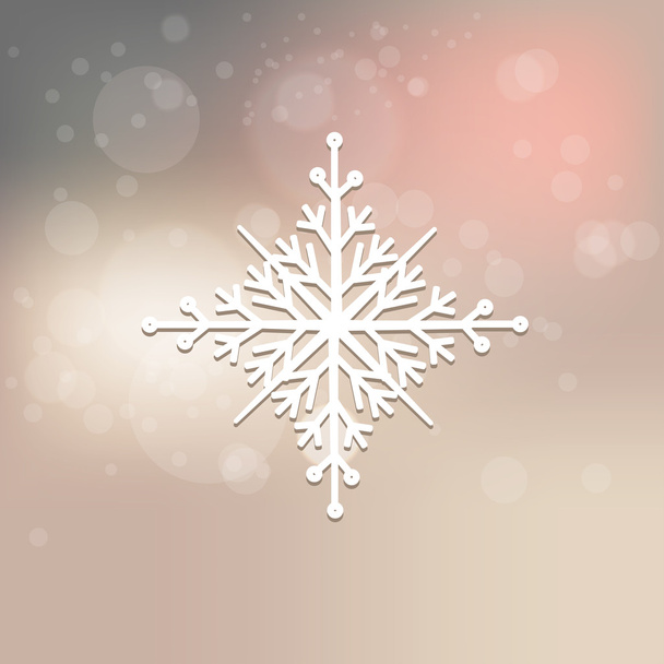 Elegant snowflake on abstract background - Vector, Image