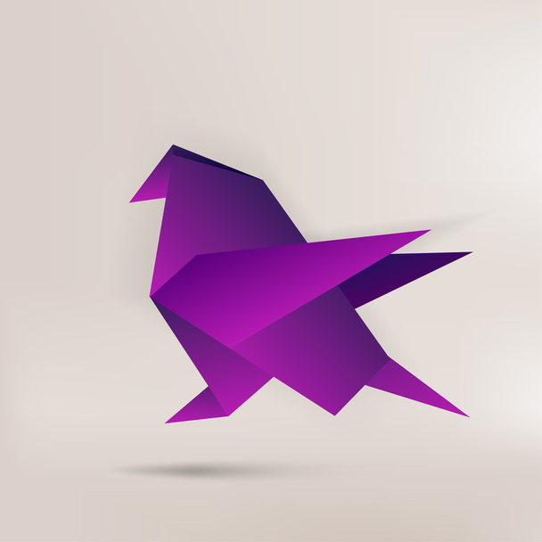 Origami papír madár absztrakt háttér - Vektor, kép