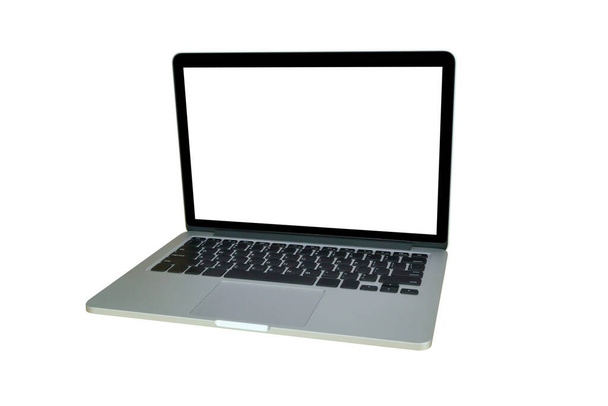 Laptop komputer z pustym ekranem izolowane na białym tle - Zdjęcie, obraz