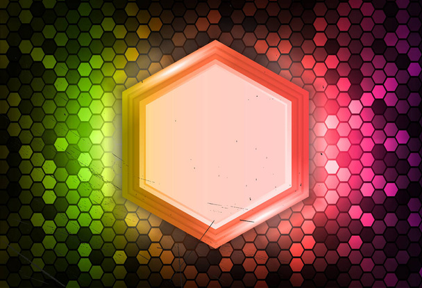 Embossed Hexagon, honeycomb abstract background design concept. Vector, illustration, eps 10 - Διάνυσμα, εικόνα