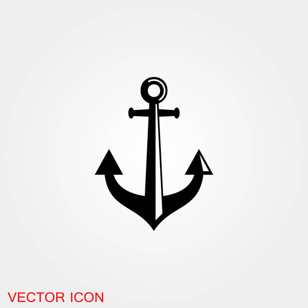 Icono del ancla. Icono de vector plano anclado para aplicaciones
 - Vector, imagen