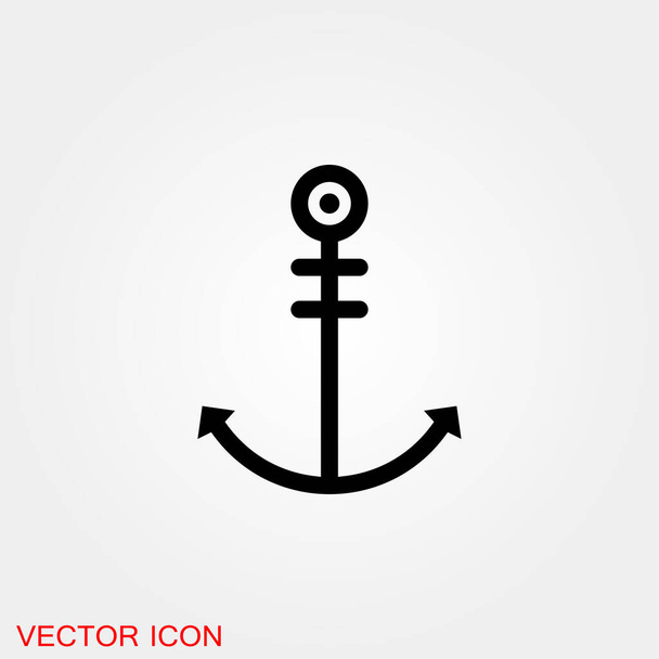 Anker-Symbol. Verankertes flaches Vektorsymbol für Apps - Vektor, Bild