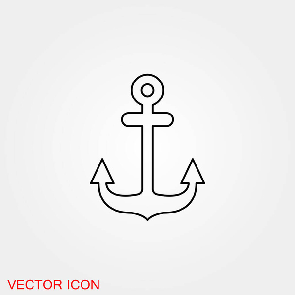 Icono del ancla. Icono de vector plano anclado para aplicaciones
 - Vector, Imagen