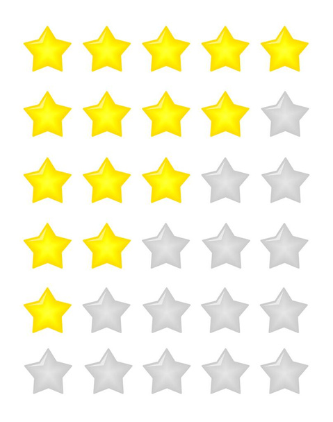 Значок рейтинга 5 звезд. - Фото, изображение