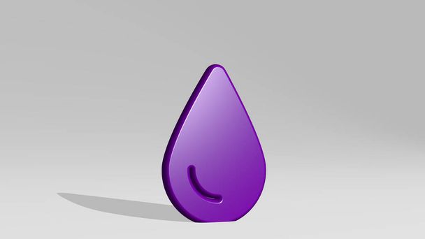 kapka krve 3D ikona vrhání stín. 3D ilustrace. zázemí a péče - Fotografie, Obrázek
