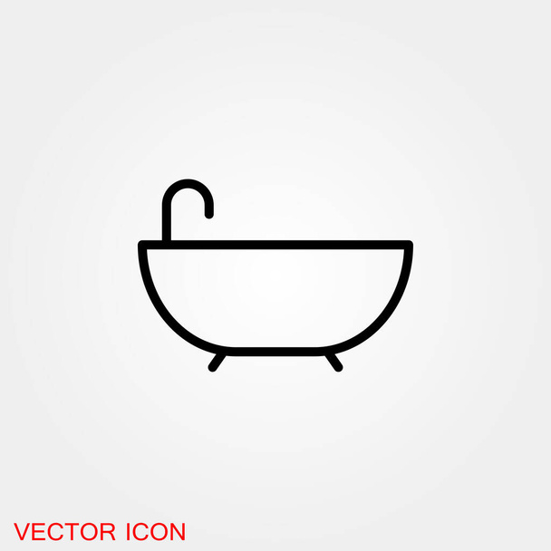Vector bathroom icon. Premium quality graphic design. - Vector, Image