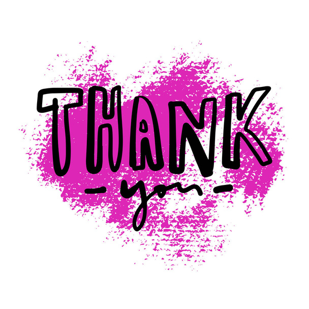 thank you.Hand lettering and custom typography for your designs: t-shirts, bags, for posters, invitations, cards, etc. Hand drawn typography.Vintage illustration - Vettoriali, immagini