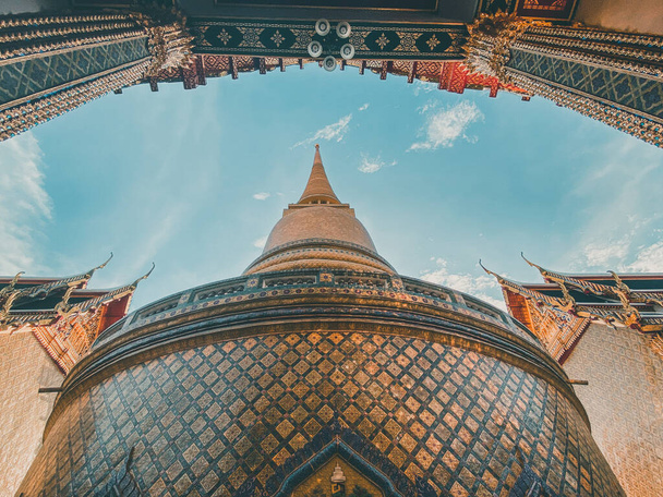 Wat Benchamabophit, der Marmortempel, in Bangkok, Altstadt, Thailand - Foto, Bild