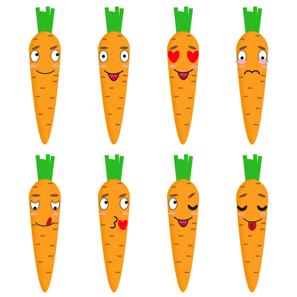 This carrot is a field for your fantasies. It can be used as a sticker or as a print on a cup, t-shirt, pillow, bedding and much more. - Vector, Imagen