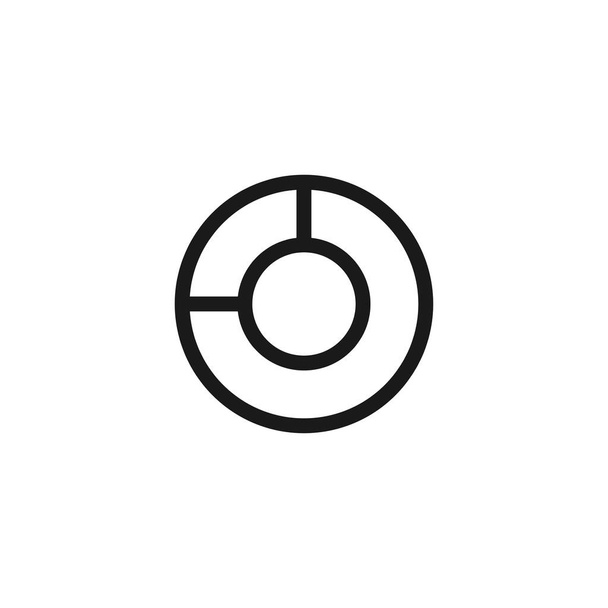 Pie Chart icono aislado sobre fondo blanco. Circle digram símbolo moderno, simple, vector, icono para el diseño del sitio web, aplicación móvil, ui. Ilustración vectorial - Vector, imagen
