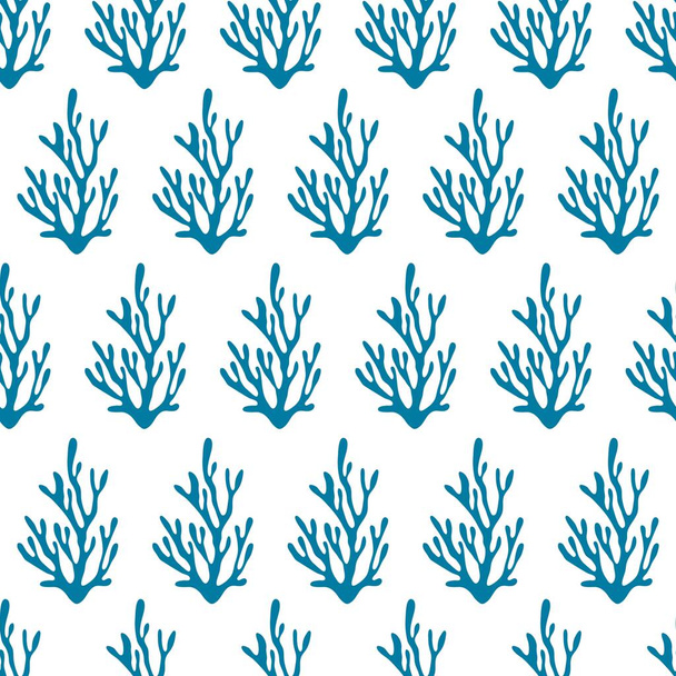 Ručně kreslené korálové bezešvé vzory. Abstraktní nekonečné pozadí organických tvarů čmárá moderní styl. Vektorová ilustrace - Vektor, obrázek