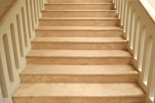 Stone stairway- image. Marble stair steps leading up - Photo, Image
