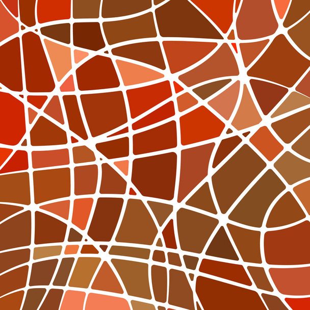 abstract vector stained-glass mosaic background - red and brown - Vektor, Bild