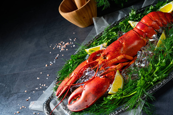 the cooked lobster on ice - Fotografie, Obrázek