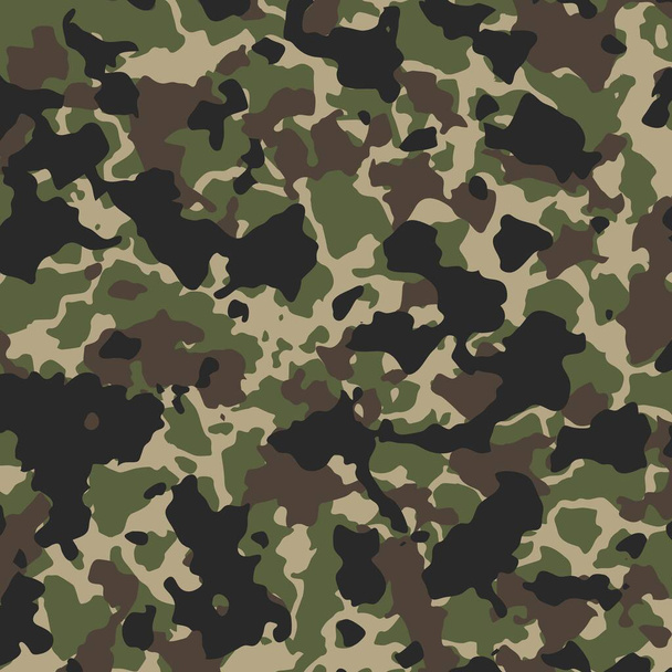 Green camo background, army uniform pattern, repeat background, trendy  print. Stock Vector