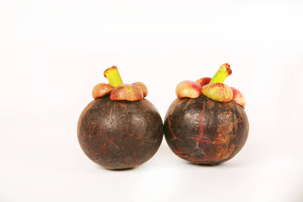 frutos de mangostão, frutos tropicais frescos e saudáveis  - Foto, Imagem