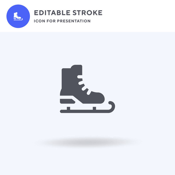 Ice Skate icon vector, filled flat sign, solid pictogram isolated on white, logo illustration. Ice Skate icon for presentation. - Vector, Image