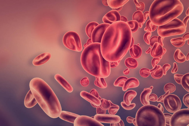 Ilustracja komórek krwi.3d  - Zdjęcie, obraz