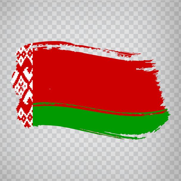 Bandeira da Bielorrússia de pinceladas. Bandeira República da Bielorrússia em fundo transparente para o seu web site design, app, UI. Vetor de estoque. Ilustração vetorial EPS
 - Vetor, Imagem