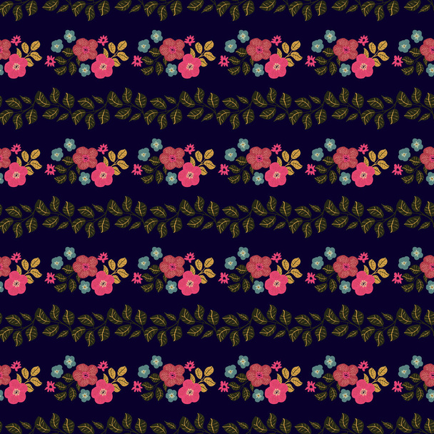 Vintage pattern in simple flowers of buttercup. Floral seamless background for romantic country wedding, textile, covers, manufacturing, wallpapers, print, gift wrap - Vektör, Görsel