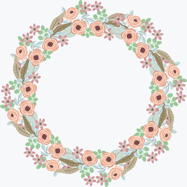 Seamless plants pattern with antique folk flowers. Shabby chic style millefleurs. Floral background for textile, wallpaper, covers, surface, print, wrap, scrapbooking, decoupage - Vector, imagen