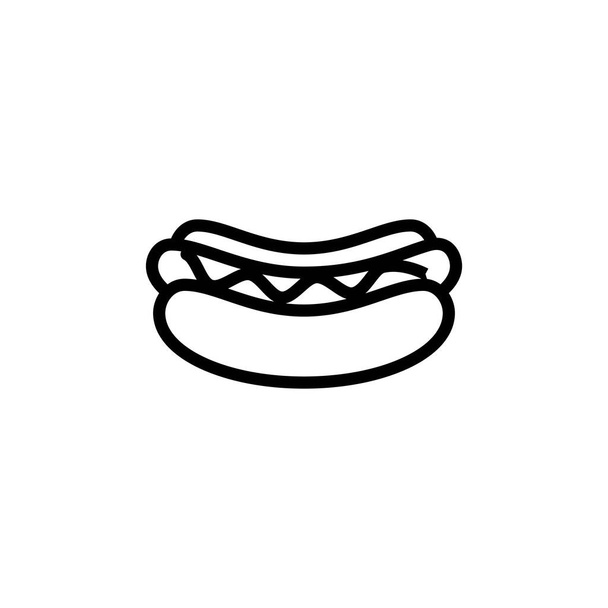 Illustratie vectorgrafiek van hotdog icoon template - Vector, afbeelding
