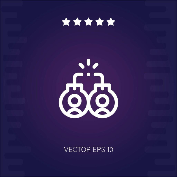 handboeien vector icoon moderne illustratie - Vector, afbeelding