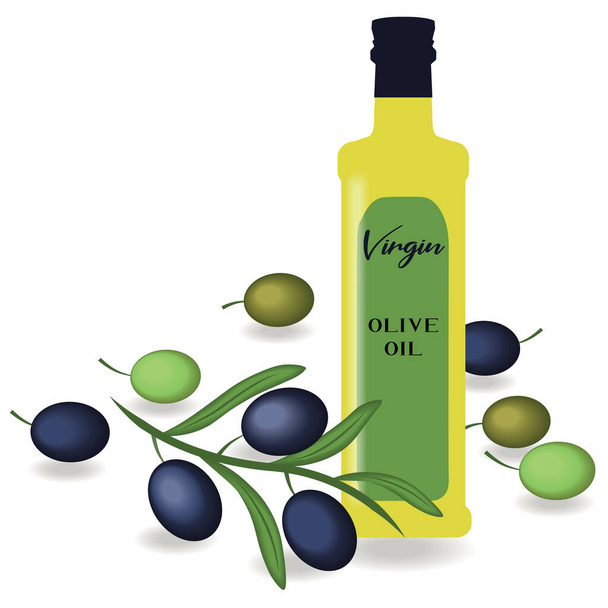 Greek Green Olives Design Vector Clip Art - Вектор, зображення