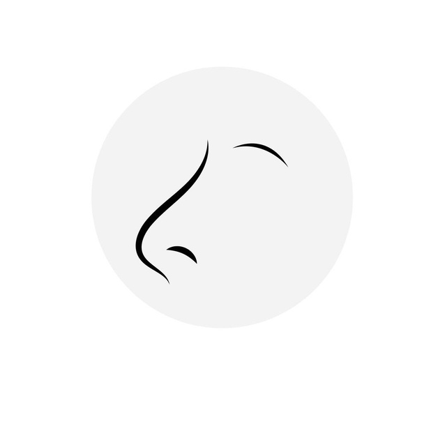 鼻のアイコンデザインベクトルイラストテンプレート - ベクター画像