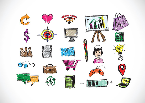 Hand doodle Business doodles - Διάνυσμα, εικόνα