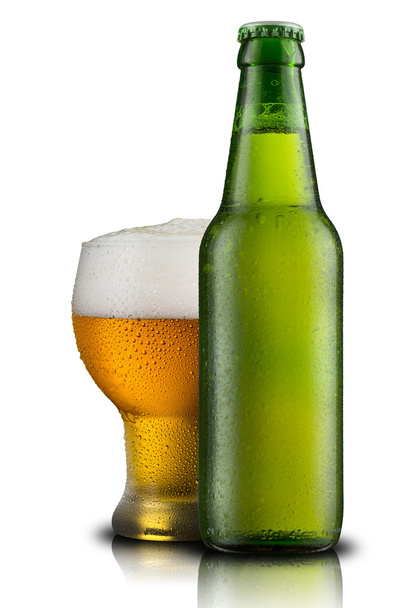 Bottle and glass of beer - Valokuva, kuva